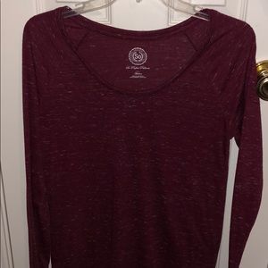 Maroon long sleeve T-shirt